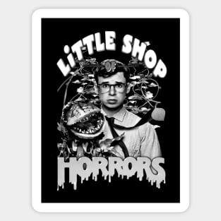 Little Shop Of Horrors, Classic Horror, (Black & White) Sticker